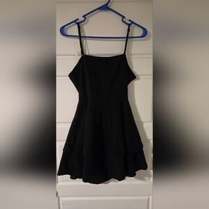 HALARA Open Back Black Dress